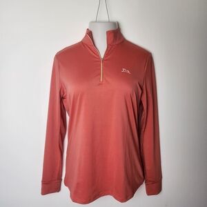 RJ Classics Pink Equestrian 1/4 Zip Pullover L